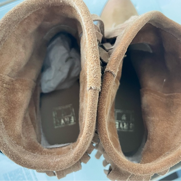 FRYE suede western style bootie with fringe - Picture 6 of 8